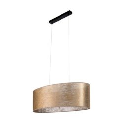 Nevoa Lampa Wisząca 2xE27 Max.40W Czarny/Transparentny PVC/Złoty