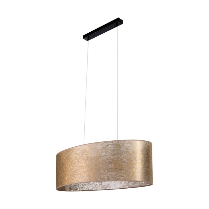 Nevoa Lampa Wisząca 2xE27 Max.40W Czarny/Transparentny PVC/Złoty