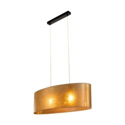 Nevoa Lampa Wisząca 2xE27 Max.40W Czarny/Transparentny PVC/Złoty