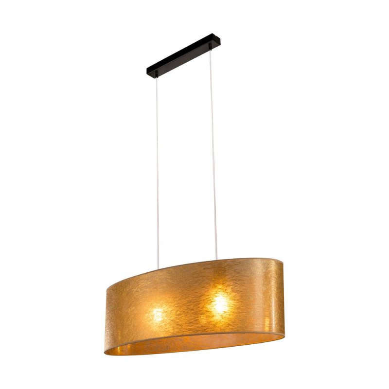 Nevoa Lampa Wisząca 2xE27 Max.40W Czarny/Transparentny PVC/Złoty