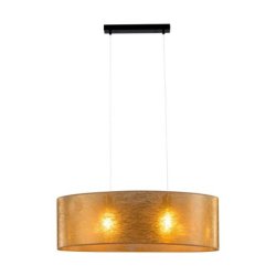 Nevoa Lampa Wisząca 2xE27 Max.40W Czarny/Transparentny PVC/Złoty