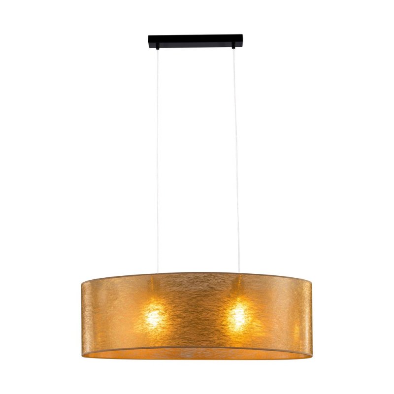 Nevoa Lampa Wisząca 2xE27 Max.40W Czarny/Transparentny PVC/Złoty