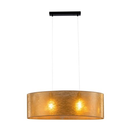 Nevoa Lampa Wisząca 2xE27 Max.40W Czarny/Transparentny PVC/Złoty