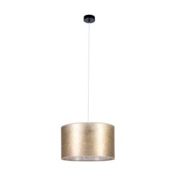 Nevoa Lampa Wisząca 1xE27 Max.60W Czarny/Transparentny PVC/Złoty