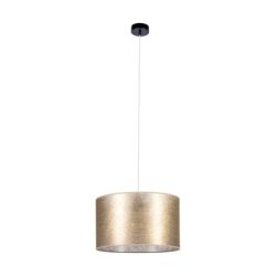 Nevoa Lampa Wisząca 1xE27 Max.60W Czarny/Transparentny PVC/Złoty