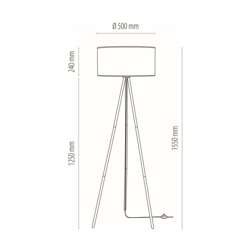 Nevoa Lampa Podłogowa 1xE27 Max.40W Czarny/Złoty