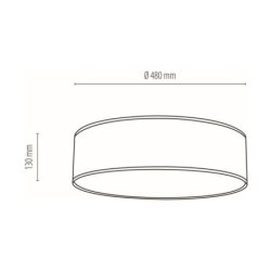 Nevoa Lampa Sufitowa 4xE27 Max.25W Biały/Złoty