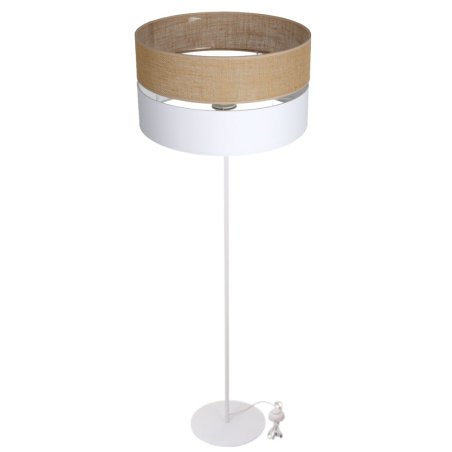 JUTOWA LAMPA STOJĄCA PODŁOGOWA JUTA ABAŻUR 40CM