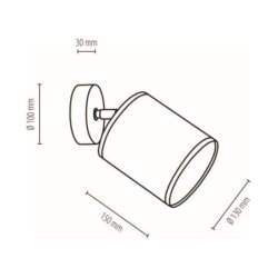 Nevoa Kinkiet 1xE27 Max.25W Czarny/Złoty