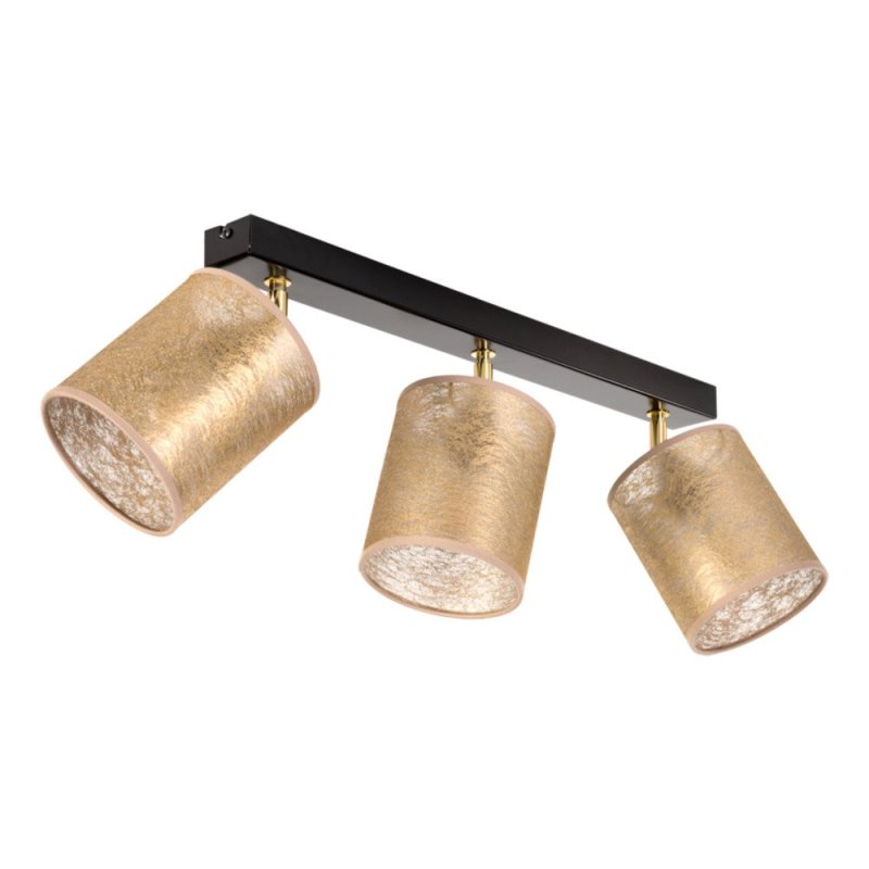 Nevoa Lampa Sufitowa 3xE27 Max.25W Czarny/Zloty