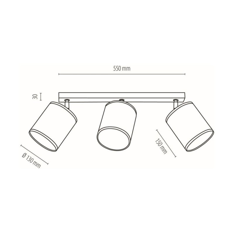 Nevoa Lampa Sufitowa 3xE27 Max.25W Czarny/Zloty