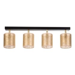 Nevoa Lampa Sufitowa 4xE27 Max.25W Czarny/Zloty