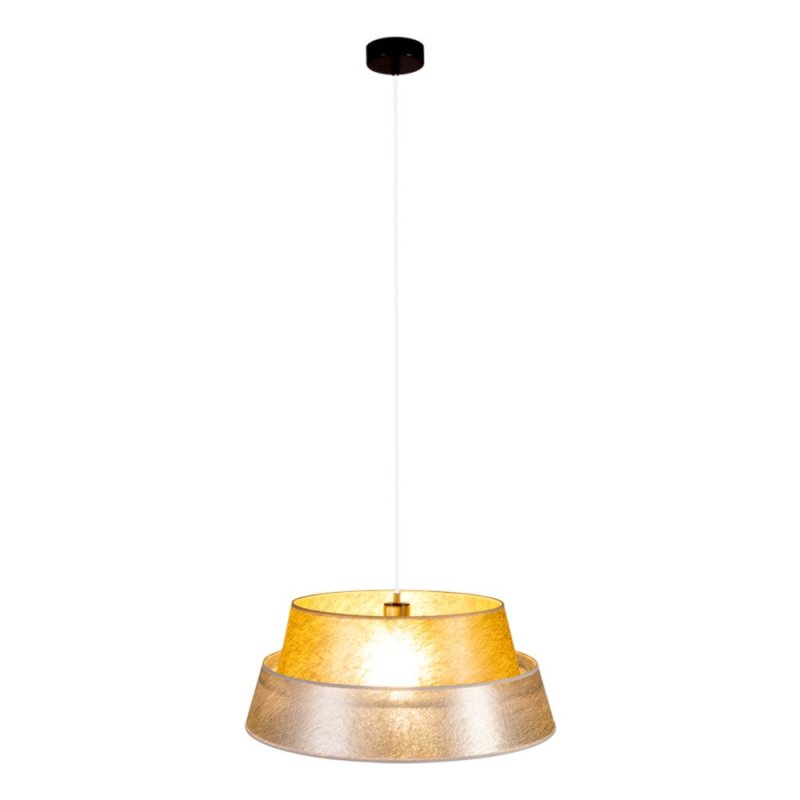 Nevoa Lampa Wisząca 1xE27 Max.60W Czarny/Transparentny PVC/Złoty-Srebrny