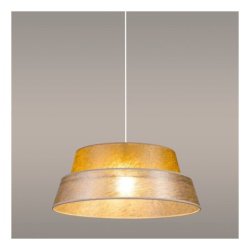 Nevoa Lampa Wisząca 1xE27 Max.60W Czarny/Transparentny PVC/Złoty-Srebrny