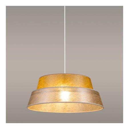 Nevoa Lampa Wisząca 1xE27 Max.60W Czarny/Transparentny PVC/Złoty-Srebrny