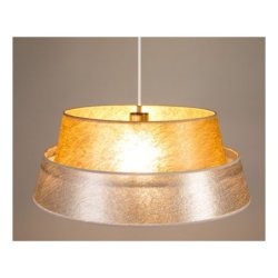 Nevoa Lampa Wisząca 1xE27 Max.60W Czarny/Transparentny PVC/Złoty-Srebrny