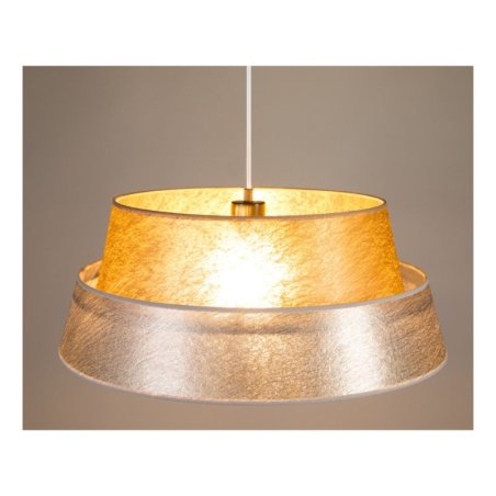 Nevoa Lampa Wisząca 1xE27 Max.60W Czarny/Transparentny PVC/Złoty-Srebrny