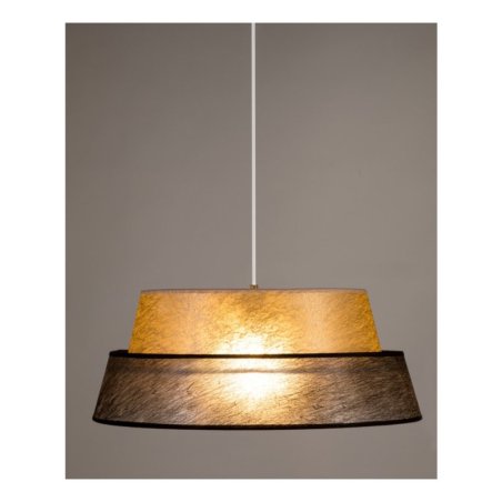 Nevoa Lampa Wisząca 1xE27 Max.60W Czarny/Transparentny PVC/Złoty-Czarny