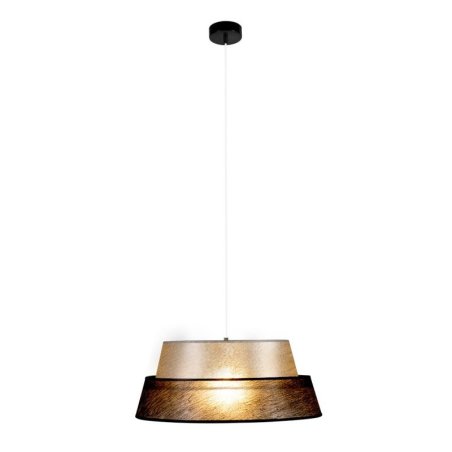 Nevoa Lampa Wisząca 1xE27 Max.60W Czarny/Transparentny PVC/Srebrny-Czarny