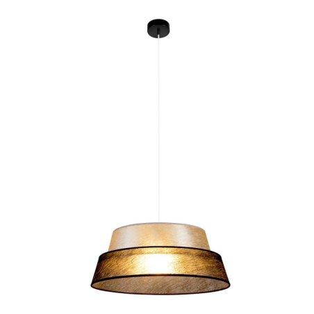 Nevoa Lampa Wisząca 1xE27 Max.60W Czarny/Transparentny PVC/Srebrny-Czarny