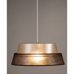 Nevoa Lampa Wisząca 1xE27 Max.60W Czarny/Transparentny PVC/Srebrny-Czarny