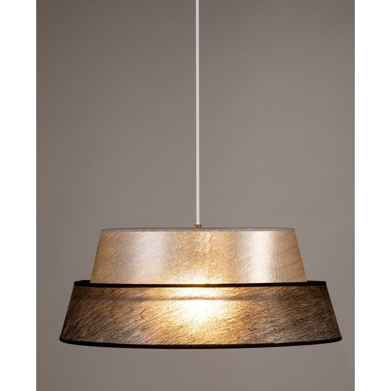 Nevoa Lampa Wisząca 1xE27 Max.60W Czarny/Transparentny PVC/Srebrny-Czarny