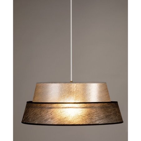 Nevoa Lampa Wisząca 1xE27 Max.60W Czarny/Transparentny PVC/Srebrny-Czarny