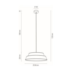 Nevoa Lampa Wisząca 1xE27 Max.60W Czarny/Transparentny PVC/Srebrny-Czarny