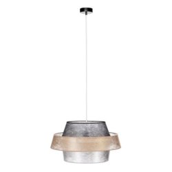 Nevoa Lampa Wisząca 1xE27 Max.60W Czarny/Transparentny PVC/Czarny-Złoty-Srebrny