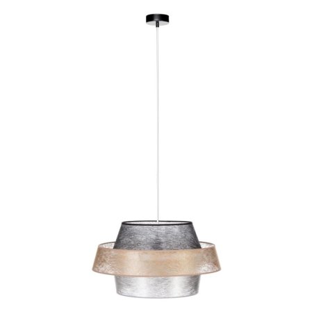 Nevoa Lampa Wisząca 1xE27 Max.60W Czarny/Transparentny PVC/Czarny-Złoty-Srebrny