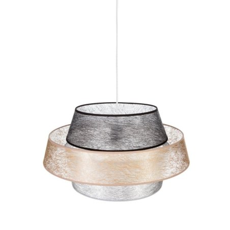 Nevoa Lampa Wisząca 1xE27 Max.60W Czarny/Transparentny PVC/Czarny-Złoty-Srebrny