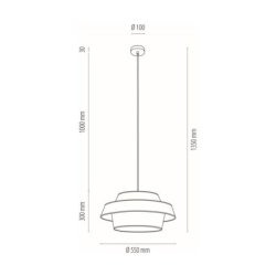 Nevoa Lampa Wisząca 1xE27 Max.60W Czarny/Transparentny PVC/Czarny-Złoty-Srebrny