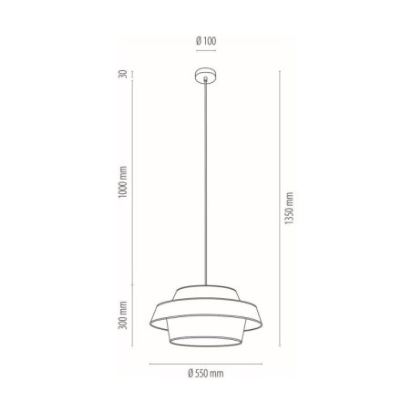 Nevoa Lampa Wisząca 1xE27 Max.60W Czarny/Transparentny PVC/Czarny-Złoty-Srebrny