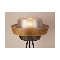 Nevoa Lampa Podłogowa 1xE27 Max.40W Czarny/Czarny-Złoty-Srebrny