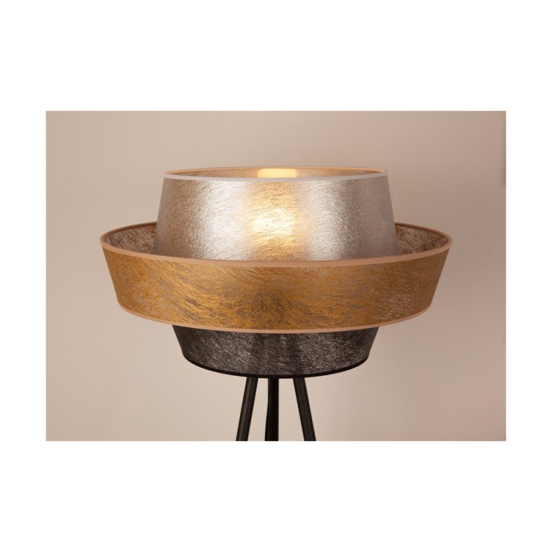 Nevoa Lampa Podłogowa 1xE27 Max.40W Czarny/Czarny-Złoty-Srebrny