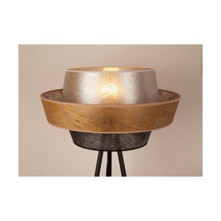 Nevoa Lampa Podłogowa 1xE27 Max.40W Czarny/Czarny-Złoty-Srebrny