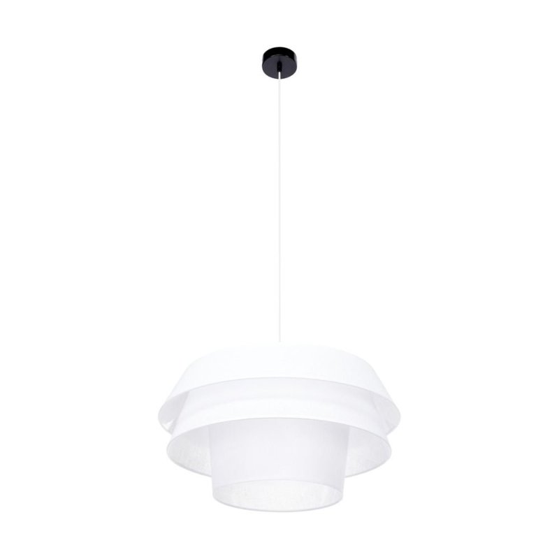 Amar Lampa Wisząca 1xE27 Max.60W Czarny/Transparentny PVC/Biały