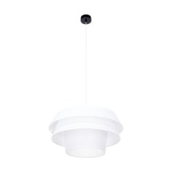 Amar Lampa Wisząca 1xE27 Max.60W Czarny/Transparentny PVC/Biały