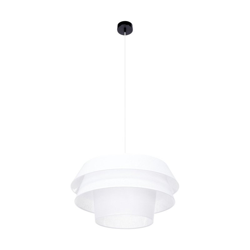 Amar Lampa Wisząca 1xE27 Max.60W Czarny/Transparentny PVC/Biały