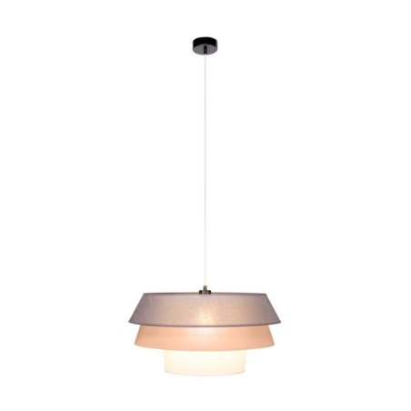 Amar Lampa Wisząca 1xE27 Max.60W Czarny/Transparentny PVC/Grafitowy-Różowy-Biały