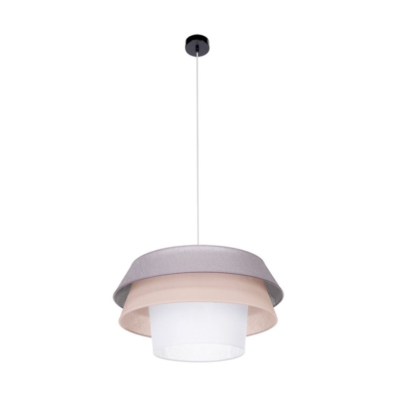 Amar Lampa Wisząca 1xE27 Max.60W Czarny/Transparentny PVC/Grafitowy-Różowy-Biały