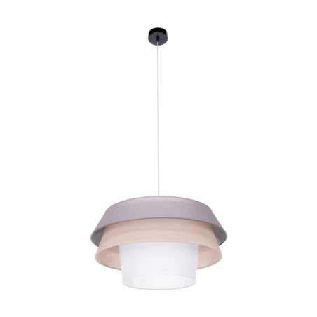 Amar Lampa Wisząca 1xE27 Max.60W Czarny/Transparentny PVC/Grafitowy-Różowy-Biały