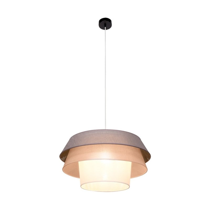 Amar Lampa Wisząca 1xE27 Max.60W Czarny/Transparentny PVC/Grafitowy-Różowy-Biały