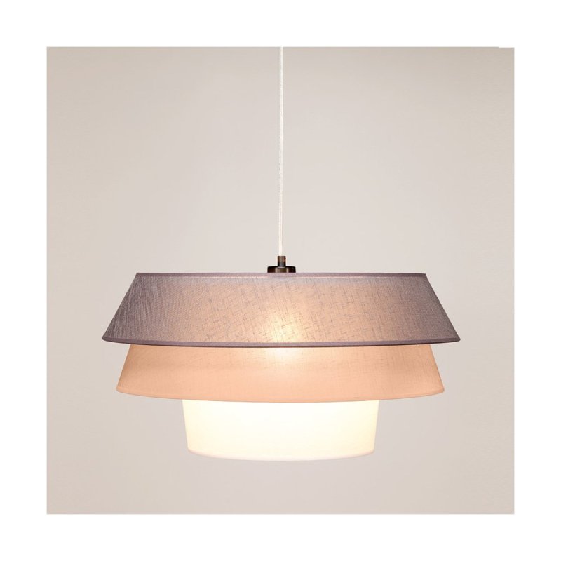 Amar Lampa Wisząca 1xE27 Max.60W Czarny/Transparentny PVC/Grafitowy-Różowy-Biały