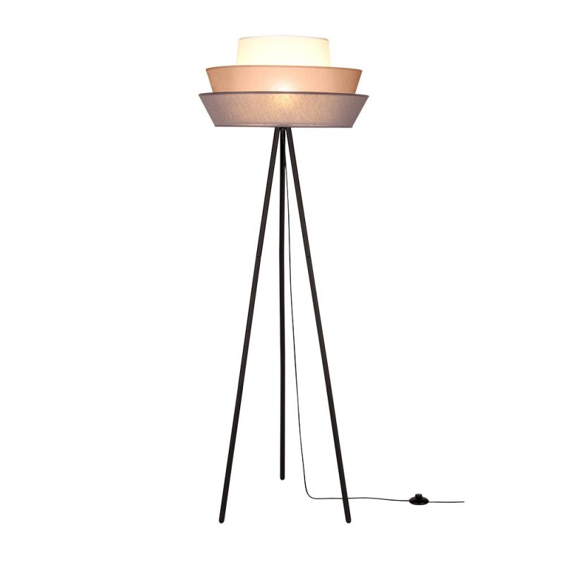 Amar Lampa Podłogowa 1xE27 Max.40W Czarny/Grafitowy-Różowy-Biały