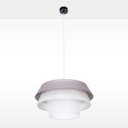 Amar Lampa Wisząca 1xE27 Max.60W Czarny/Transparentny PVC/Grafitowy-Szary-Biały