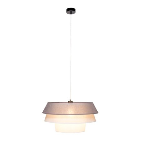 Amar Lampa Wisząca 1xE27 Max.60W Czarny/Transparentny PVC/Grafitowy-Szary-Biały