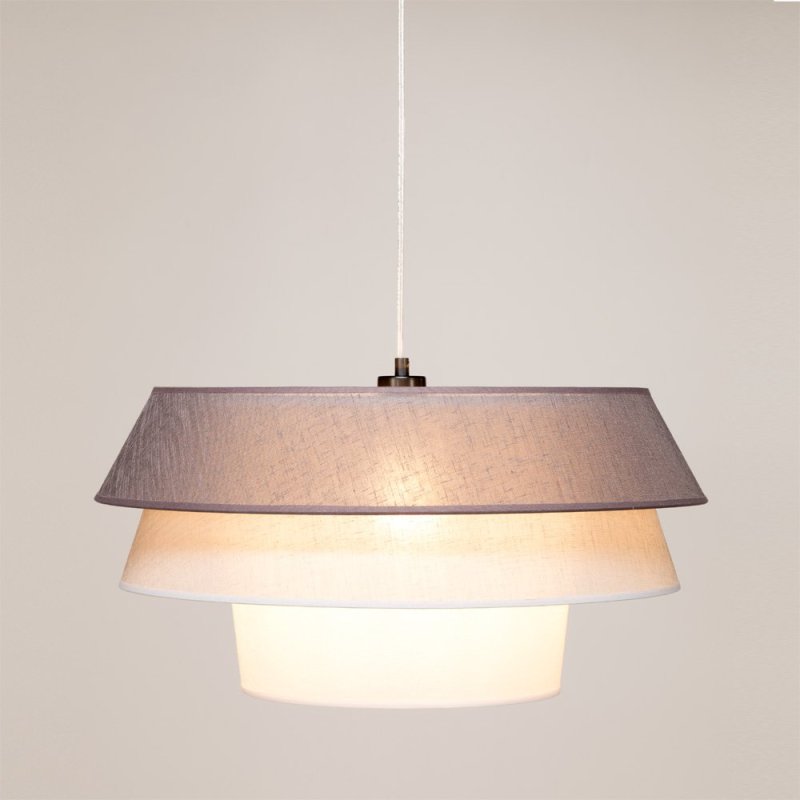 Amar Lampa Wisząca 1xE27 Max.60W Czarny/Transparentny PVC/Grafitowy-Szary-Biały