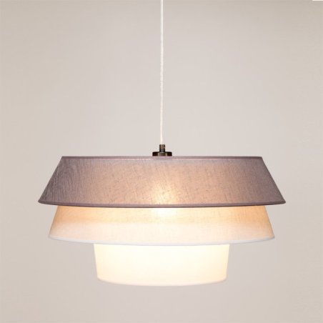 Amar Lampa Wisząca 1xE27 Max.60W Czarny/Transparentny PVC/Grafitowy-Szary-Biały