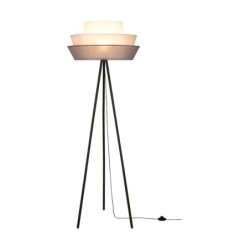 Amar Lampa Podłogowa 1xE27 Max.40W Czarny/Grafitowy-Szary-Biały